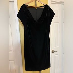 Velvet Cowl Neck Dress